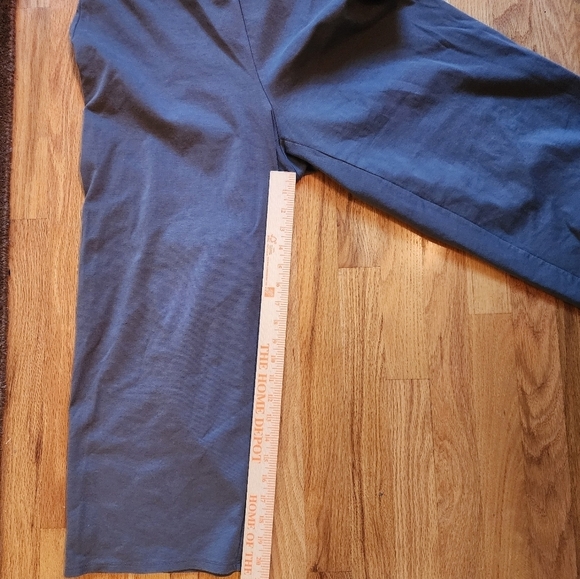Eileen Fisher pull on wide leg crop pant size medium career classic charcoal - Picture 4 of 8